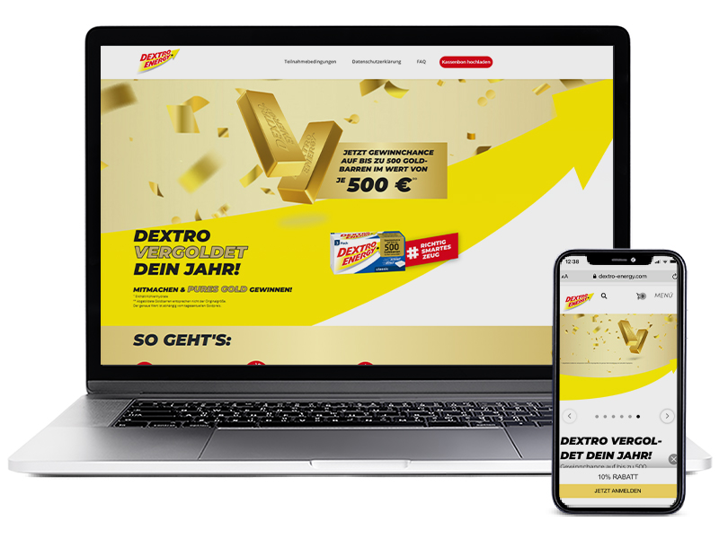 Dextro Energy Gold Promotion Website